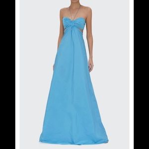 ALEXIS Emmeline Ruched Tie-Back Long Dress